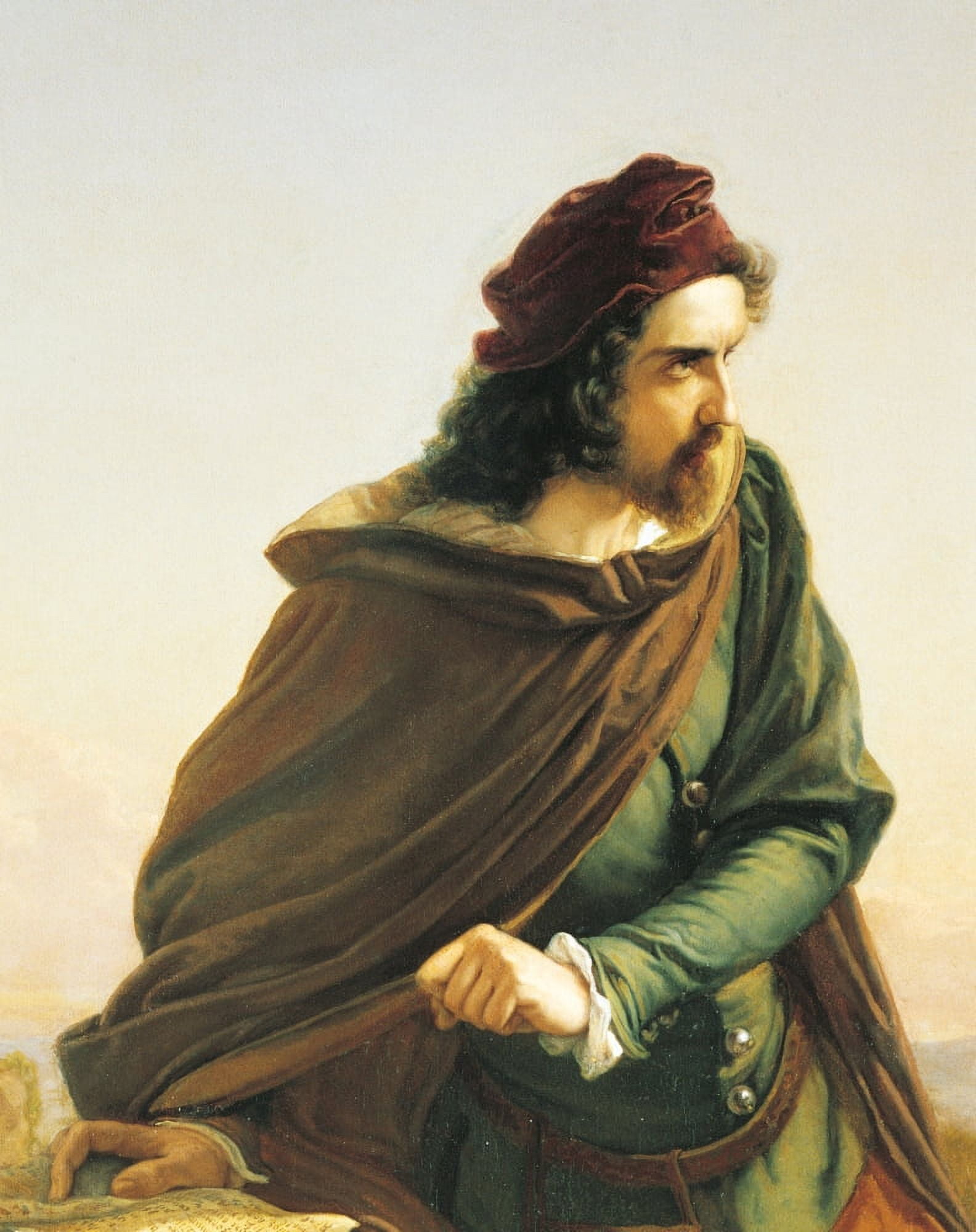 Cola Di Rienzo Contemplating The Ruins Of Ancient Rome Canvas Art - (18 x 24)