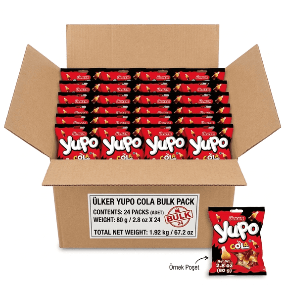 Cola Gummies Candy 24 Pack, Soft Chewy Cola Gummy Candy Bags (80g Each), Jelly Gummy Candy for Parties