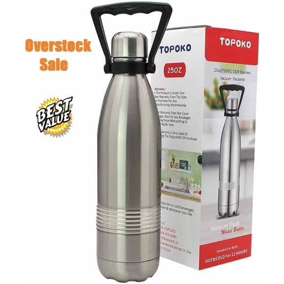 Cola Style Double Wall Stainless Steel Bottle Vacuum Insulated Leak Proof No BPA