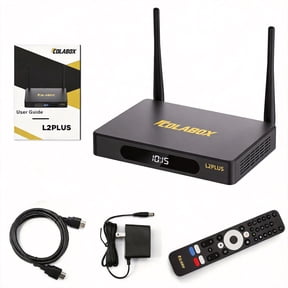 Colabox L2 PLUS Android 14.0 TV Box – 4GB RAM 64GB ROM, 4K Ultra HD, Wi-Fi 6, Gigabit Ethernet, Voice Remote Control