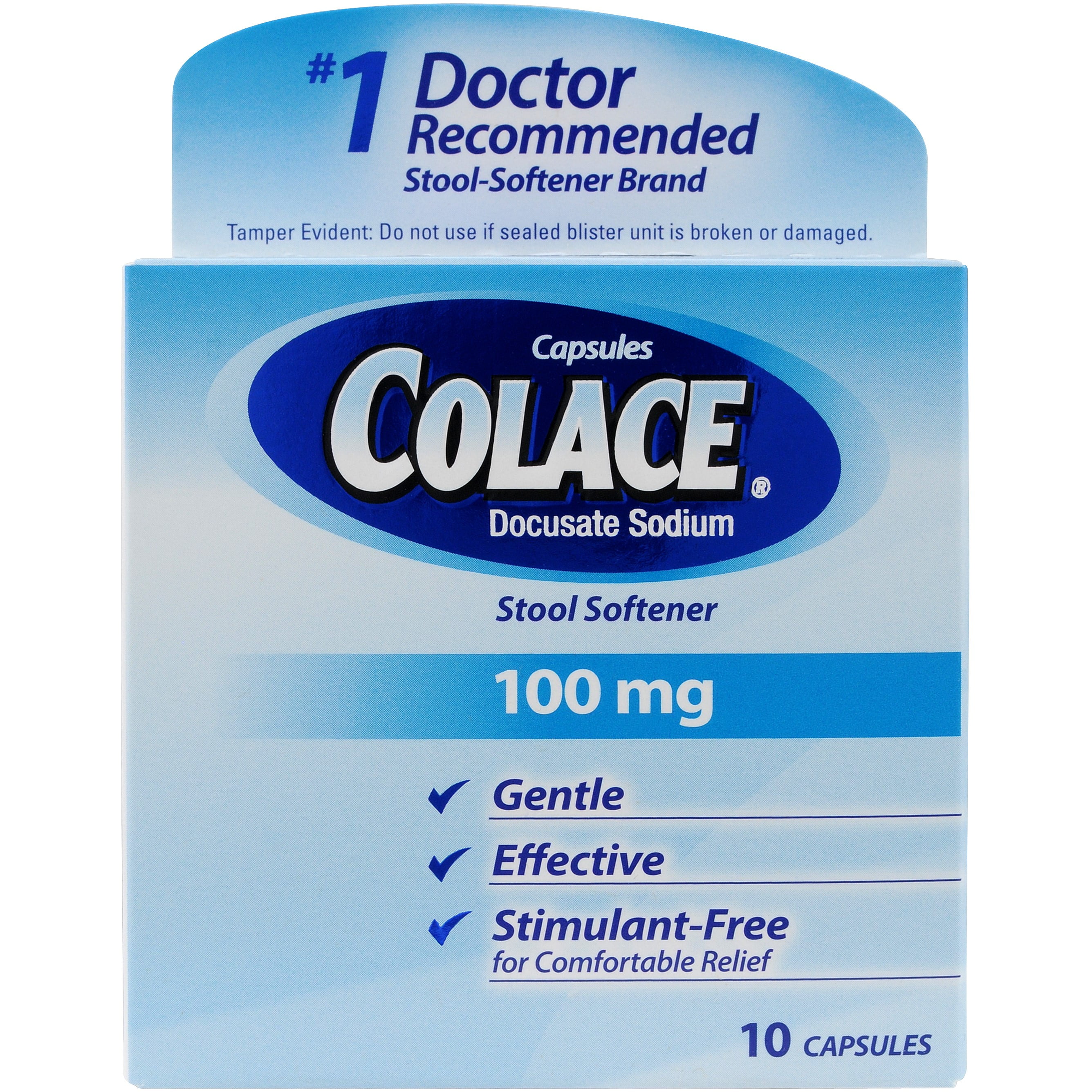 Colace 100 mg Capsules 10 Ct Walmart com Colace 100 mg Capsules 10 Ct Walmart com