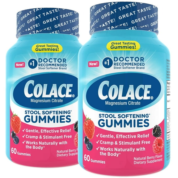 Colace Berry Gummies, 60ct Twin Pk