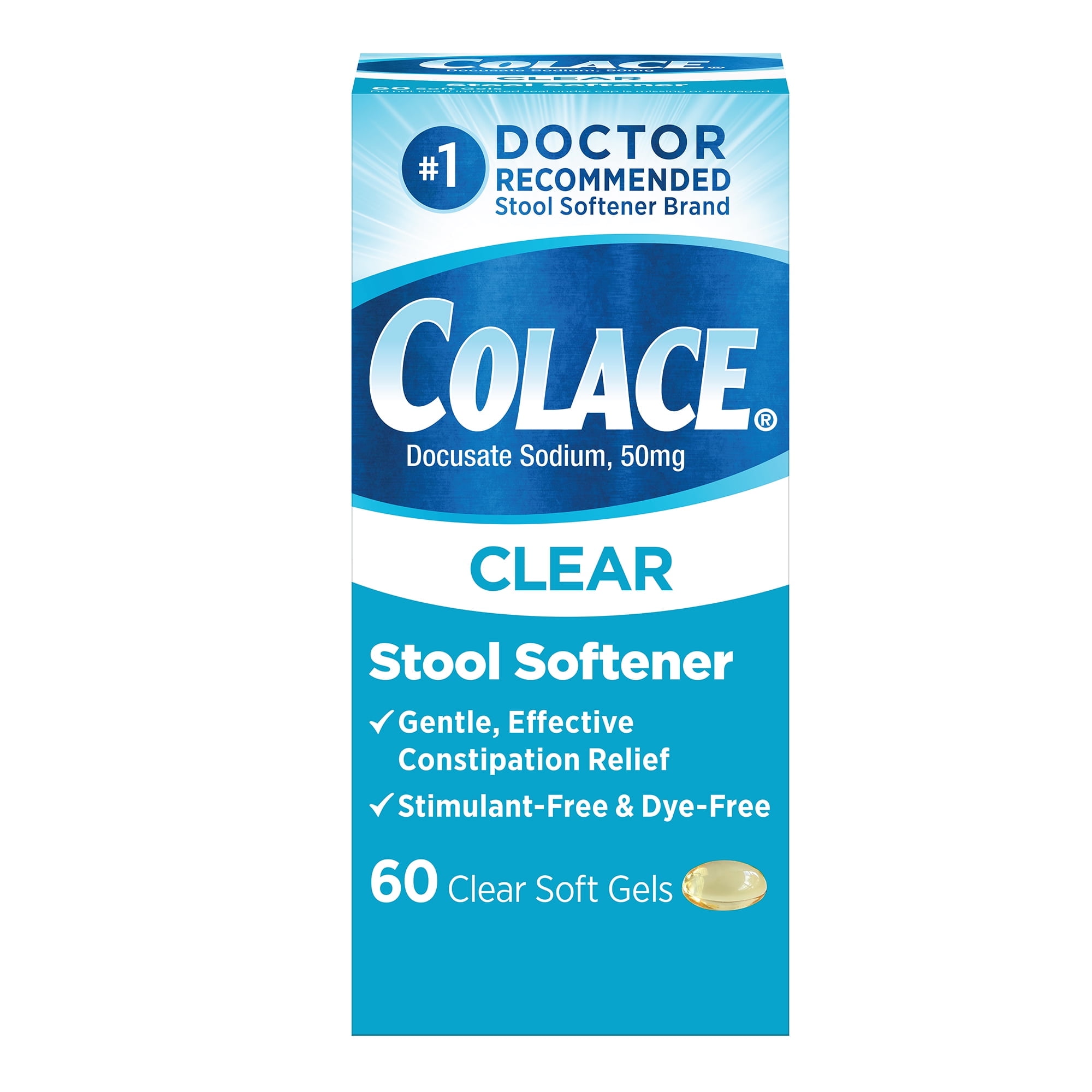 Colace Clear Soft Gels 60ct