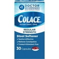 thumbnail image 1 of Colace® Regular Strength Stool Softener for Constipation Relief, 100mg Capsules, 30 Ct, 1 of 8
