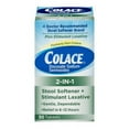 thumbnail image 1 of Colace Stool Softener + Stimulant Laxative, Docusate Sodium, 30ct, 4-Pack, 1 of 5