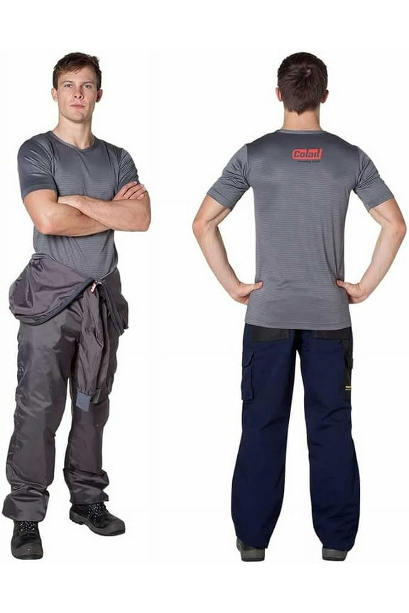 Bodyguard Short Sleeve Heat Regulating Breathable Anti-static Undershirt with 1% Carbon Fabric (Large)