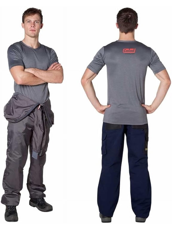 Bodyguard Short Sleeve Heat Regulating Breathable Anti-static Undershirt with 1% Carbon Fabric (Medium)