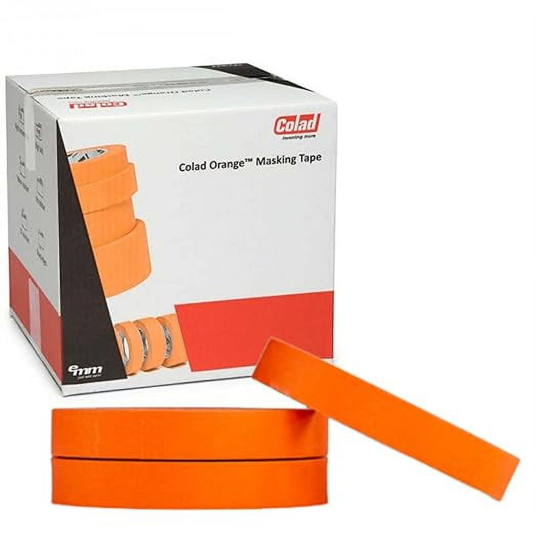 Colad Orange Automotive Refinishing Painters Masking Tape, Cars Vehicles Autobody Paint Bulk Set 900019 (3/4 in. x 54 yd. (48 Rolls)