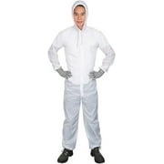 Colad White Lightweight Durable Nylon Protective Coverall Spray Painting Overalls Size Small