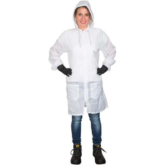 Colad White Lightweight Durable Nylon Protective Spray Paint Lab Coat (XX-Large)