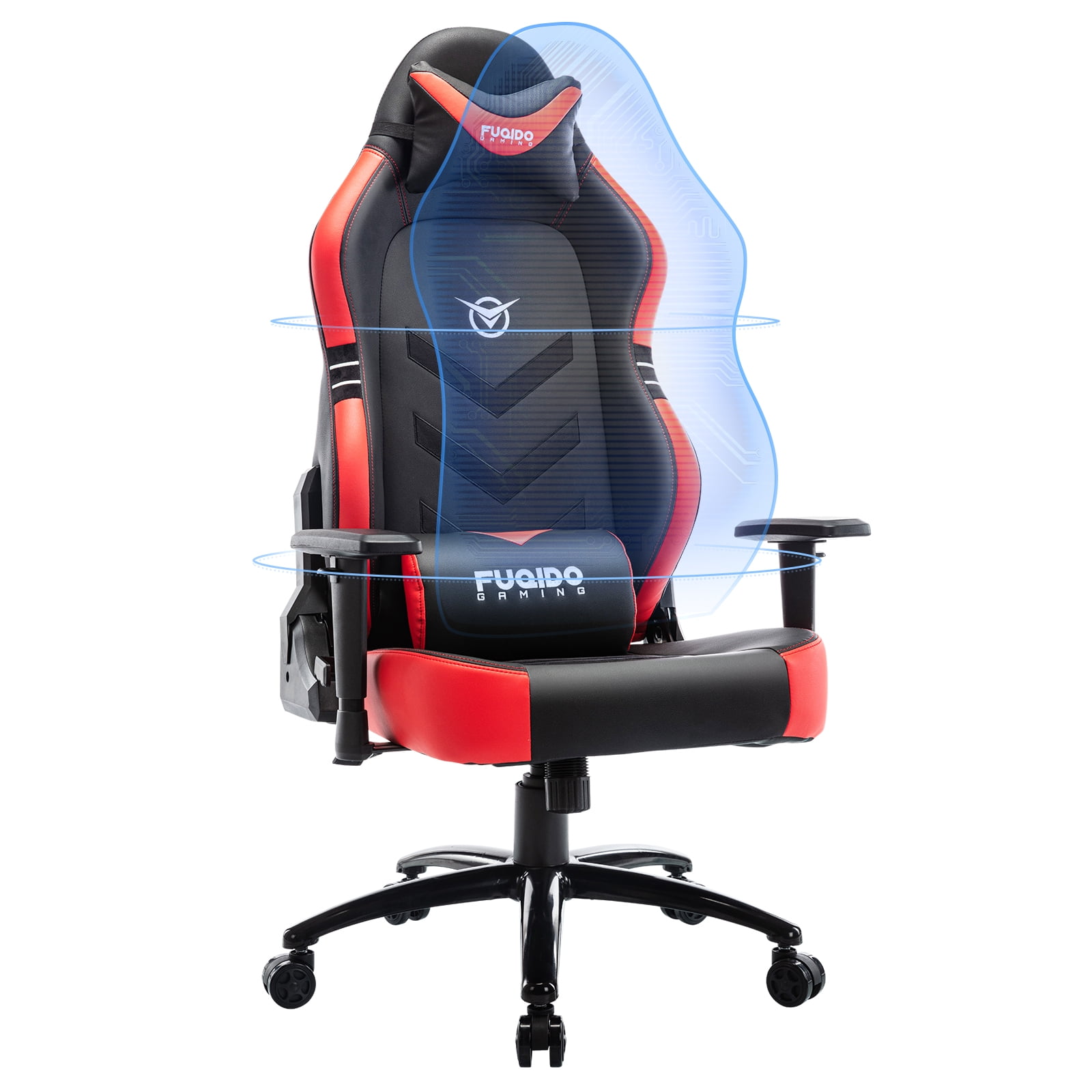 Colamy Big and Tall Gaming Chair Ergonomic 350lbs Racing Style Desk Office PC Chair Red