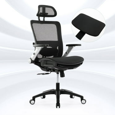 Colamy Ergonomic Mesh Office Chair High Back Flip-up Armrests Executive Chair with Footrest and Headrest for Adult