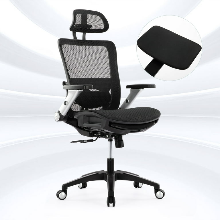 Colamy Ergonomic Mesh Office Chair High Back Flip-up Armrests