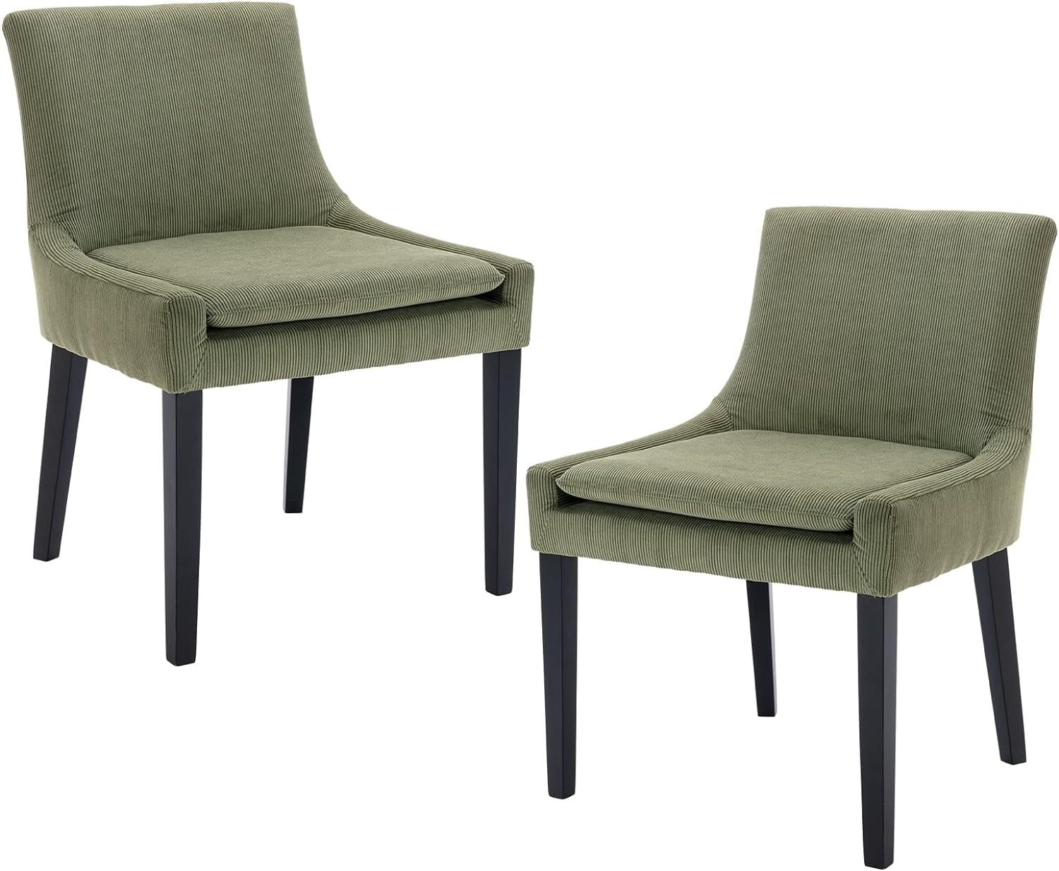 Colamy Mid Century Modern Corduroy Accent Chairs Set of 2 Upholstered