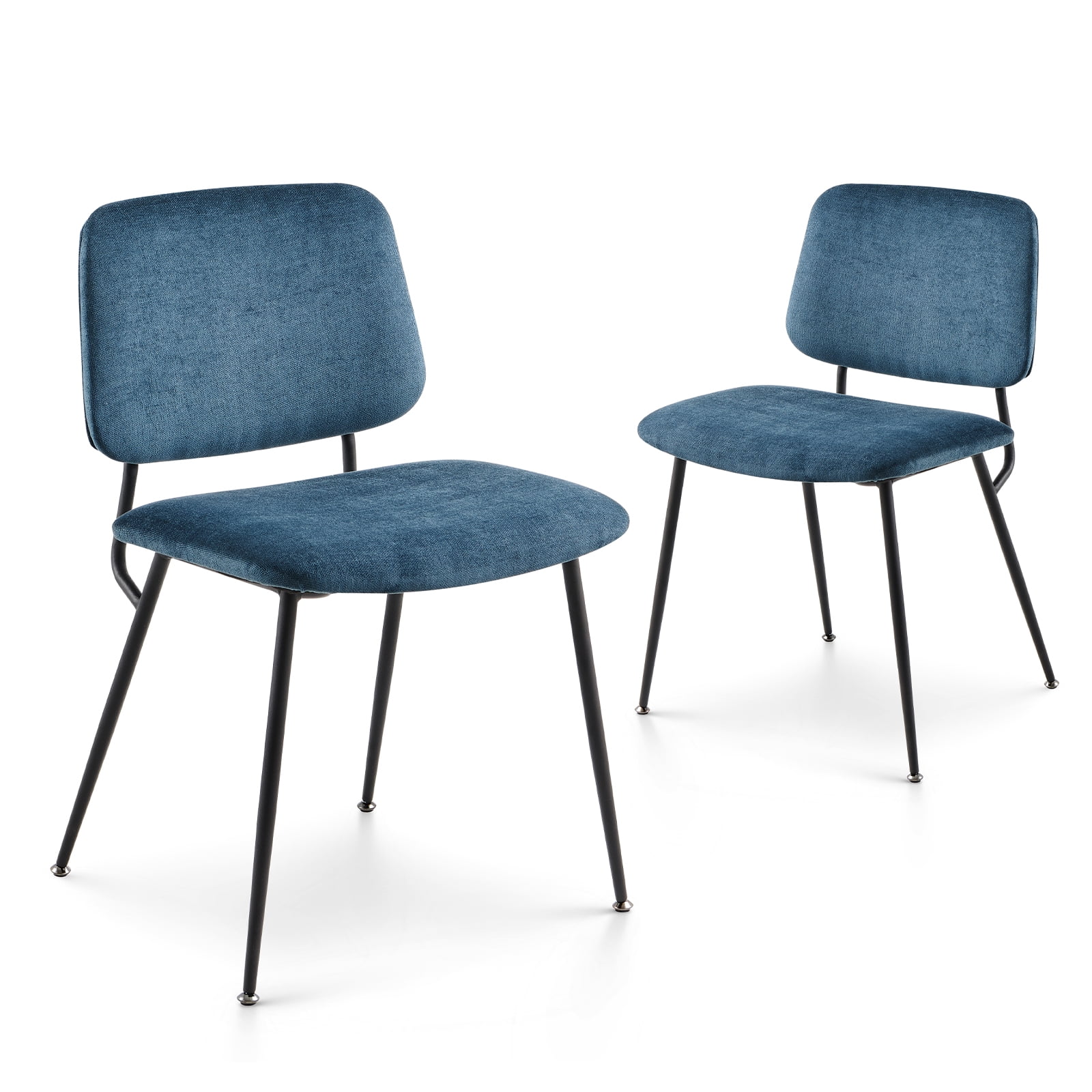 Colamy Modern Fabric Dining Chairs Set of 2, Mid Centry Upholstered