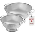 thumbnail image 1 of Bellemain Set of 2 Micro-Perforated Stainless Steel Colander, Dishwasher-Safe Pasta Strainer, 1 of 6