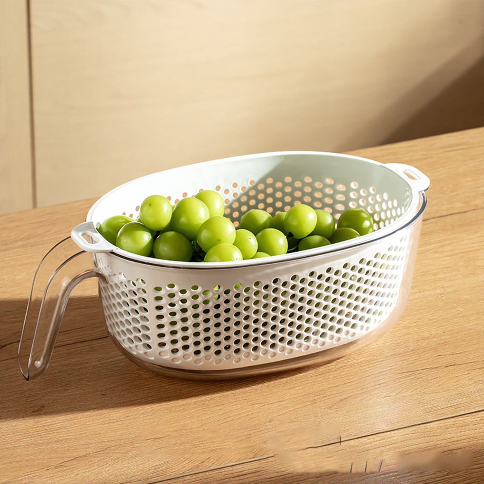 Colander Strainer Basket with Bowl for Sink – Double Layer Vegetable ...