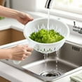 thumbnail image 1 of Colander With Handle For Washing Fruits And Vegetables Compact Kitchen Drain Strainer For Food And Easy To Store For Home Use, 1 of 3
