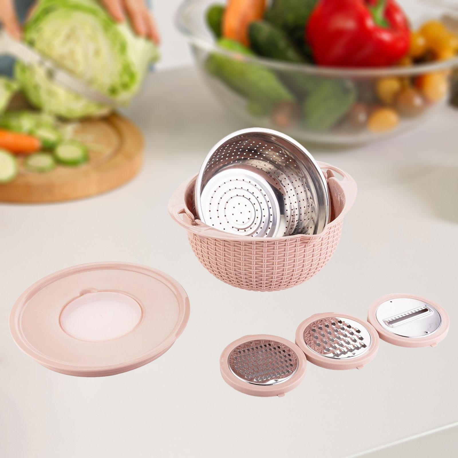 Colander with Mixing Bowl Set, Kitchen Colanders Bowl, Grating Slicing