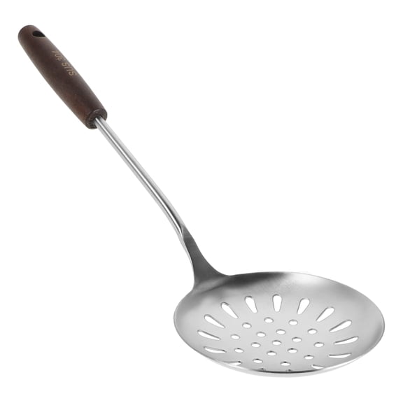 Colander with Wooden Handle Asian Spoons Dinner Serving Utensils Reusable Slotted Utensils