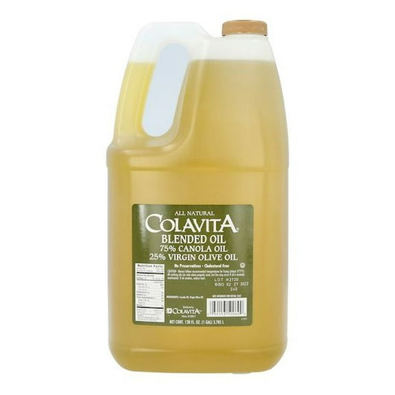 Colavita Blended 75 Percent Canola and 25 Percent Virgin Olive Oil, 1 Gallon -- 6 per Case.