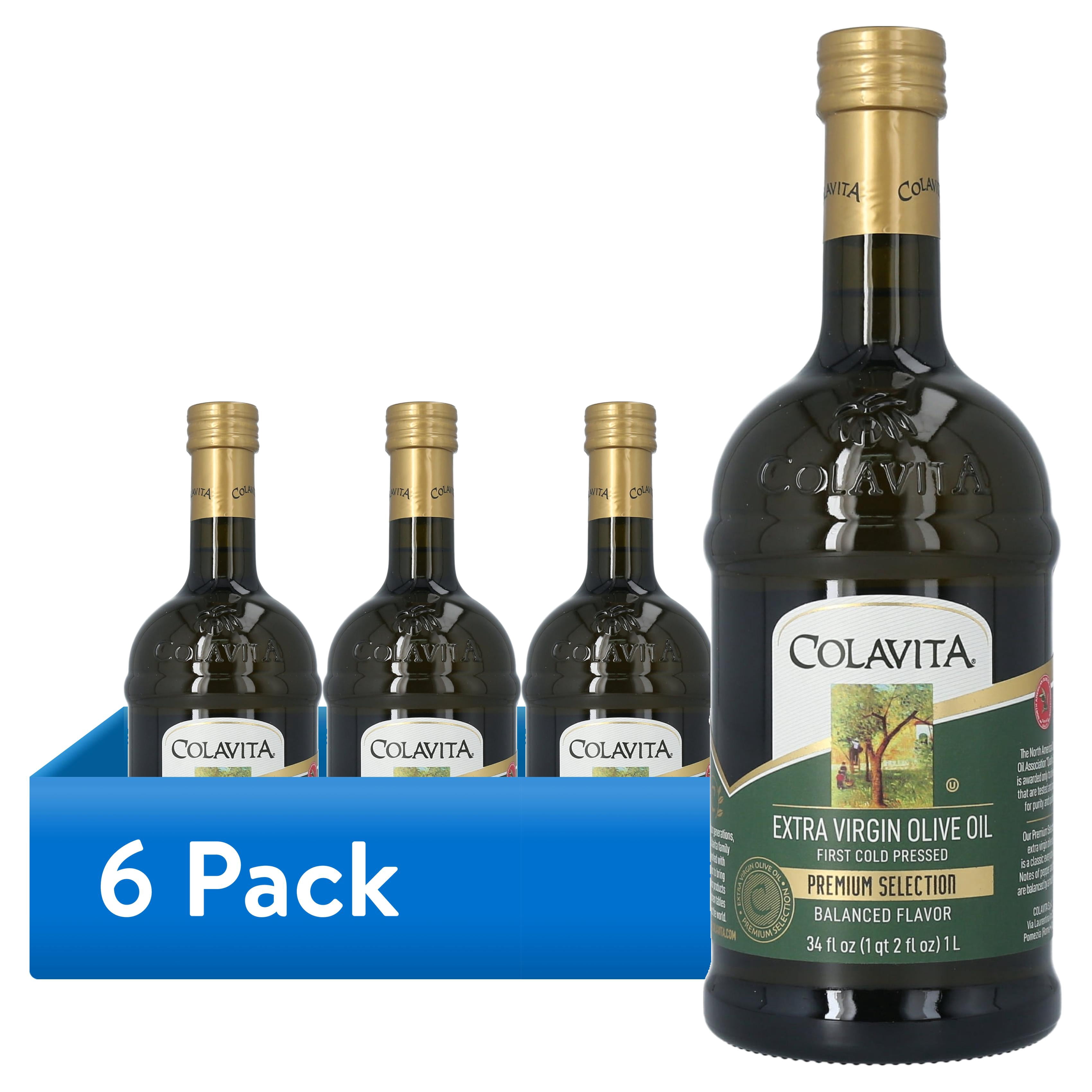 (6 pack) Colavita Premium Selection Extra Virgin Olive Oil, 34 fl oz