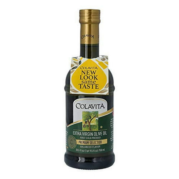 Colavita Extra Virgin Olive Oil, First Cold Pressed, 25.5 Fl Oz (Pack of 1), Glass Bottle