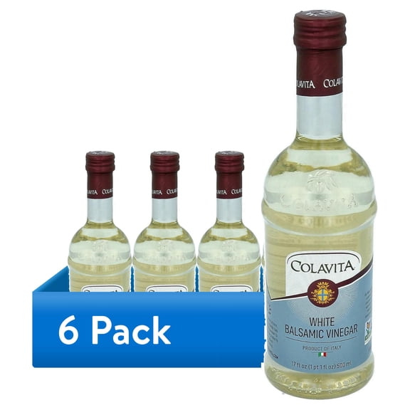 (6 pack) Colavita Gluten Free White Balsamic Vinegar, 17 Fluid Ounce Bottle