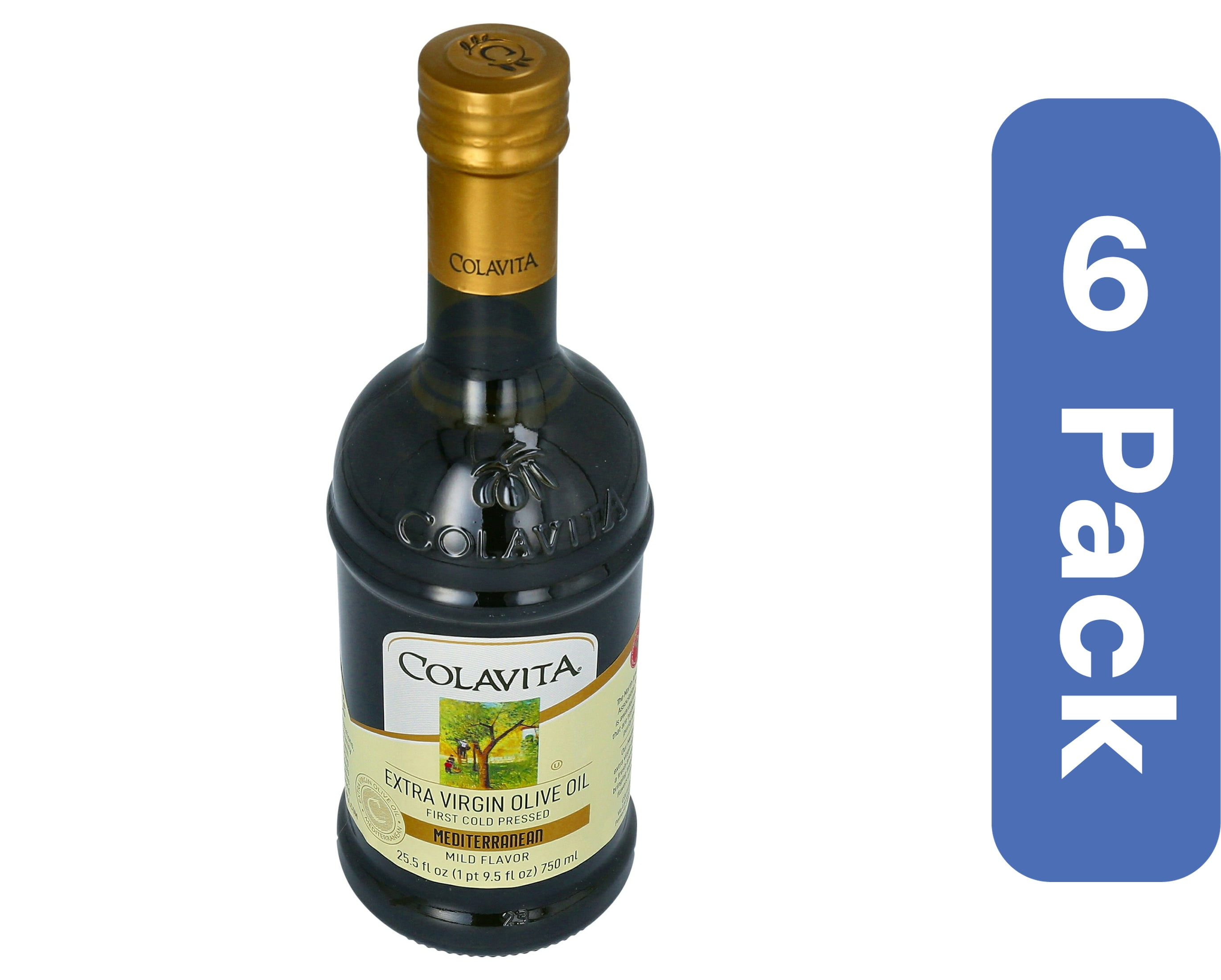 Colavita Mediterranean Extra Virgin Olive Oil 25.5 oz (Pack Of 6)