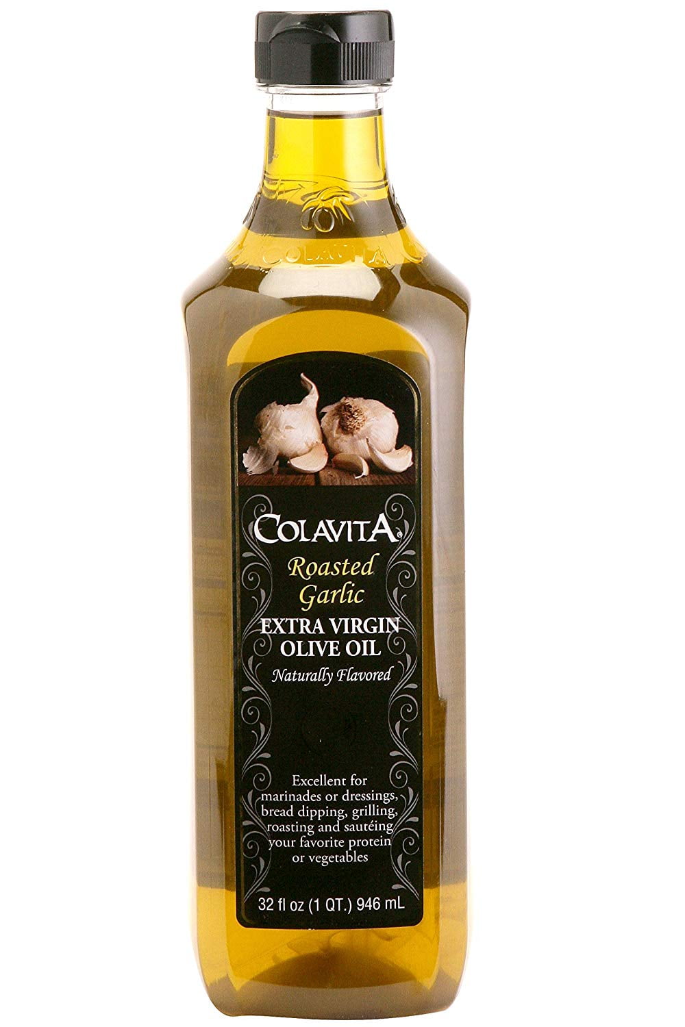 Colavita Roasted Garlic Extra Virgin Olive Oil, Low FODMAP, 32 Fl Oz