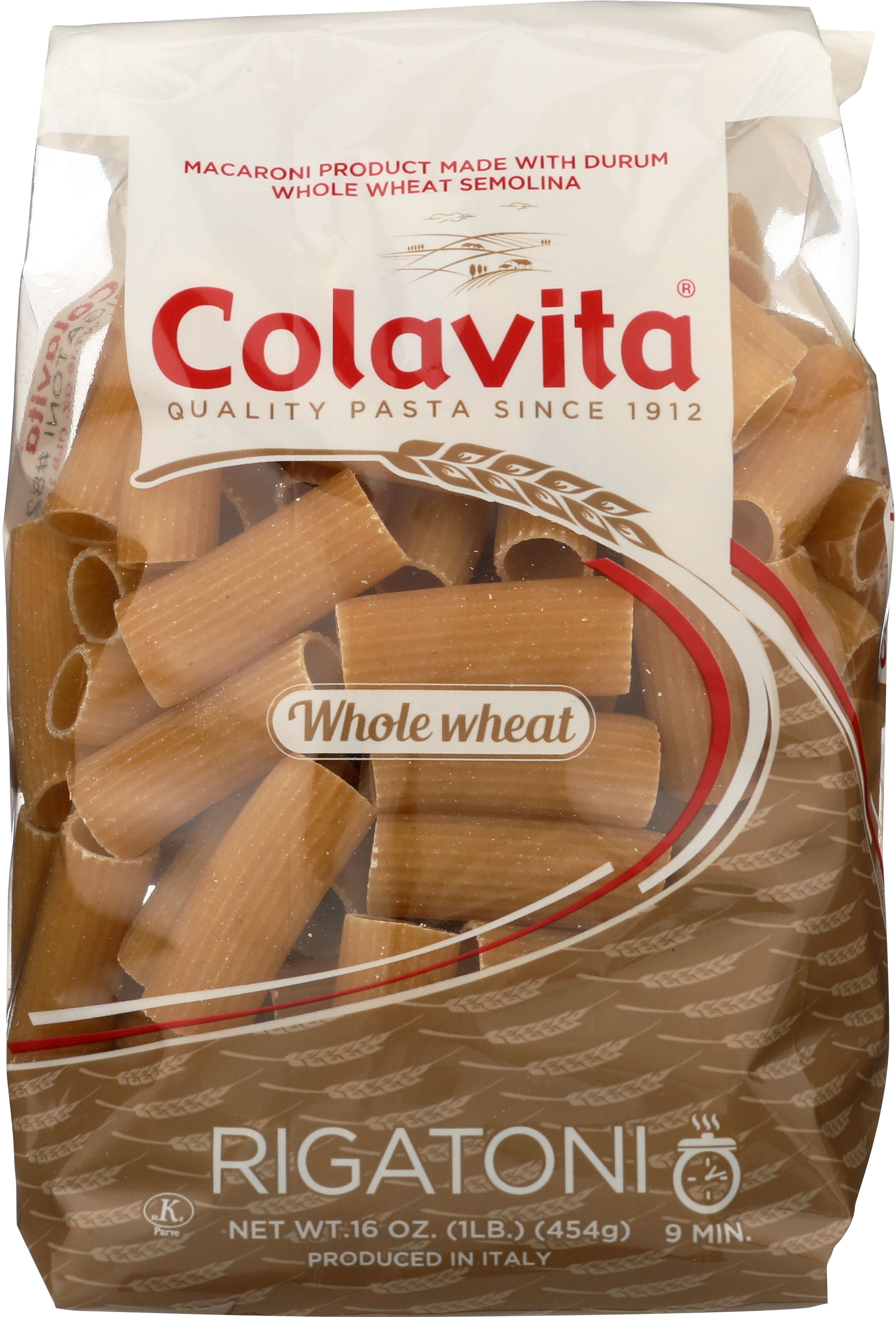 Colavita Whole Wheat Rigatoni Pasta, 16 Ounce