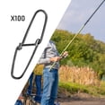 thumbnail image 1 of Colaxi 100Pcs Fishing Snaps Quick Change Fishing Snap Clips Compact Accessories Lightweight Connector for Crappie Trout Model 2, 1 of 10