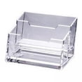 thumbnail image 1 of Colaxi 2 Card Holders, Desk Office Business Card Holder Organizer , Clear, 4 Pcs, 1 of 8