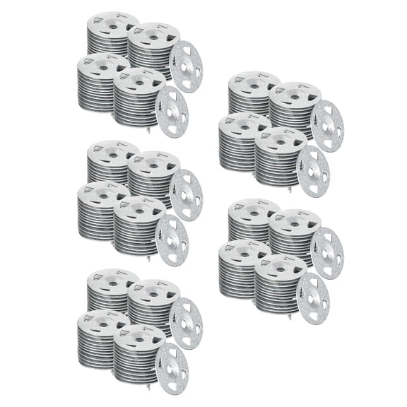 Colaxi 200 Pieces Foam Board Fasteners Flat Washers for Screws and Nail Load Spreading Washer for Fixing and Supporting Accessories Four Thorn