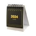 thumbnail image 1 of Colaxi 2024 Calendar Mini Desk Calendar,Portable,Ornaments,Standing Flip Desktop Calendar,Twin Wire Binding Calendar for Home Office black on white, 1 of 10