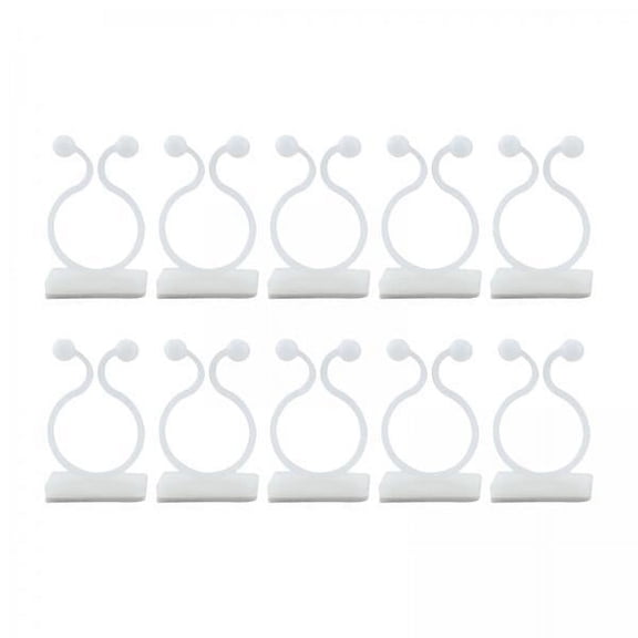Colaxi 2x10 Pieces Plant Climbing Wall Fixture Clips Self Adhesive for Decorations S white