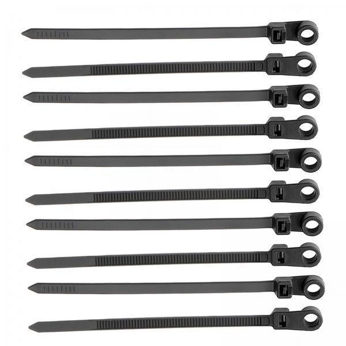Colaxi 2x10x Cable Zips Wire Tie Wraps with Screw Hole Mount Flexible