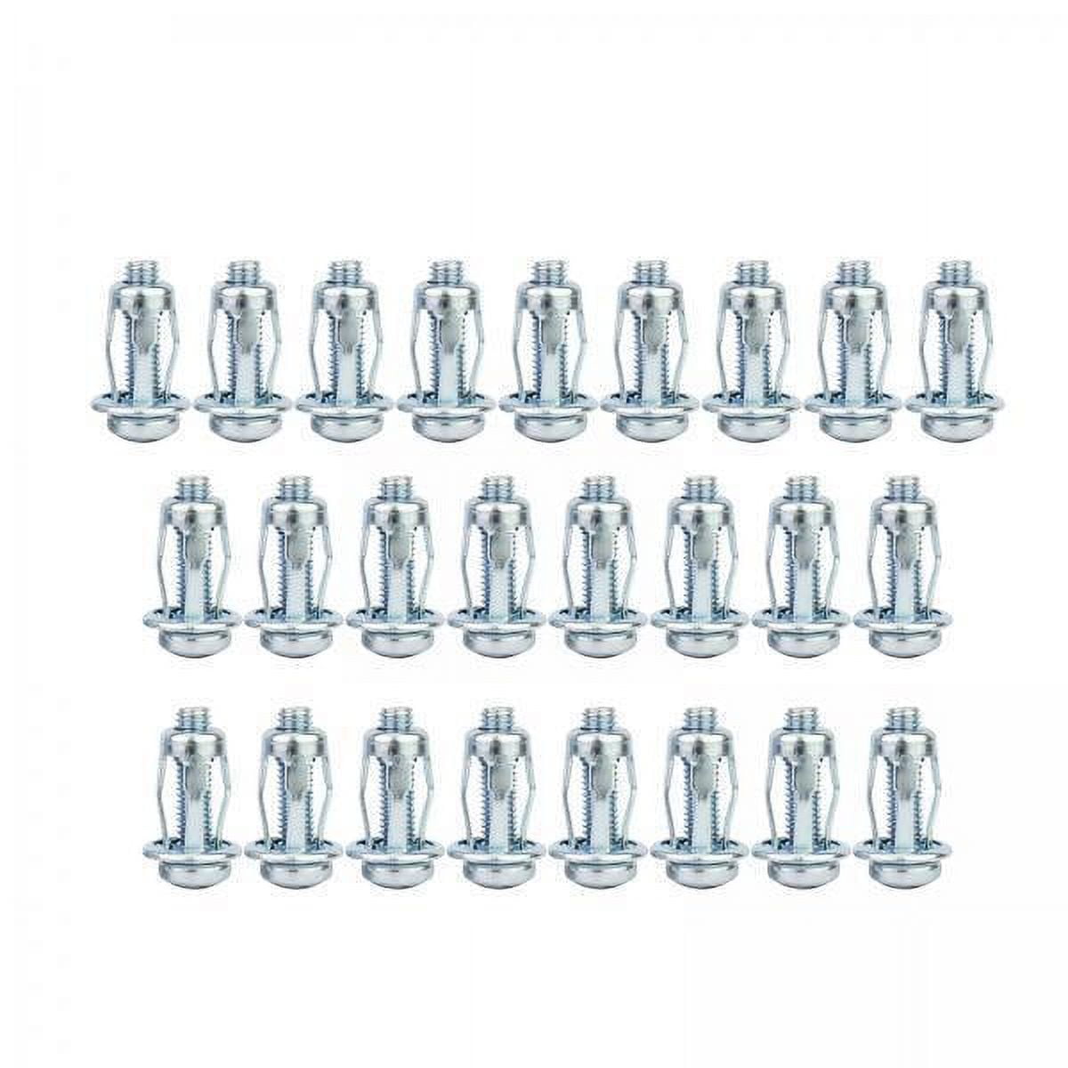 Colaxi 2x25 Pieces Jack Nuts for Metal Dowels for Fixing Picture Curtain Installation 6x25