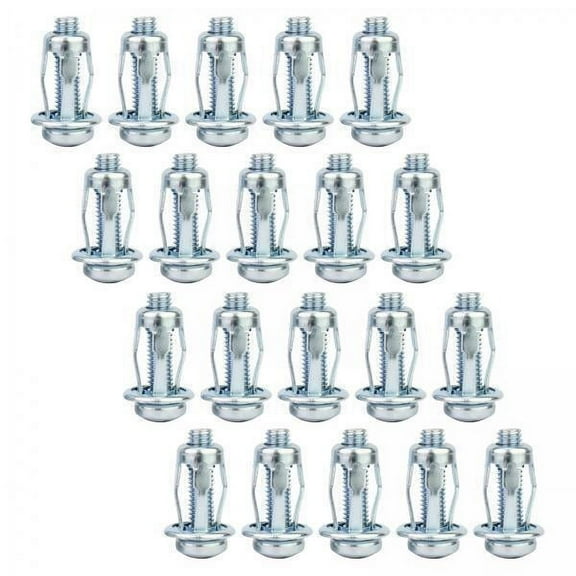 Colaxi 3x20 Pieces Screw Petal Nuts for Metal for Wall Cabinets Calligraphy 4x20mm 3 Pcs