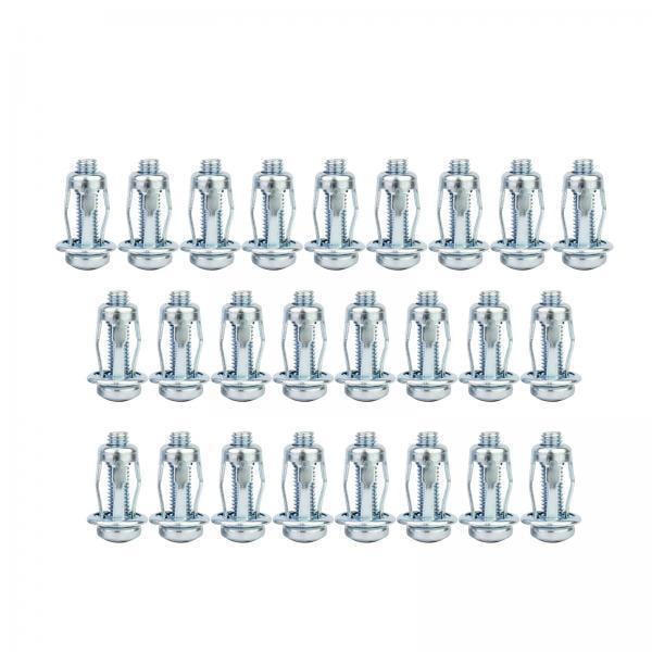 Colaxi 3x25 Pieces Jack Nuts for Metal Dowels for Fixing Picture Curtain Installation 6x25