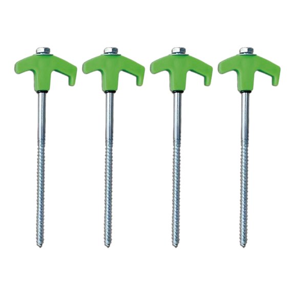 Colaxi 4 Pieces Tent Stakes Camping Stakes Ground Stakes for Garden Patio Camping Green