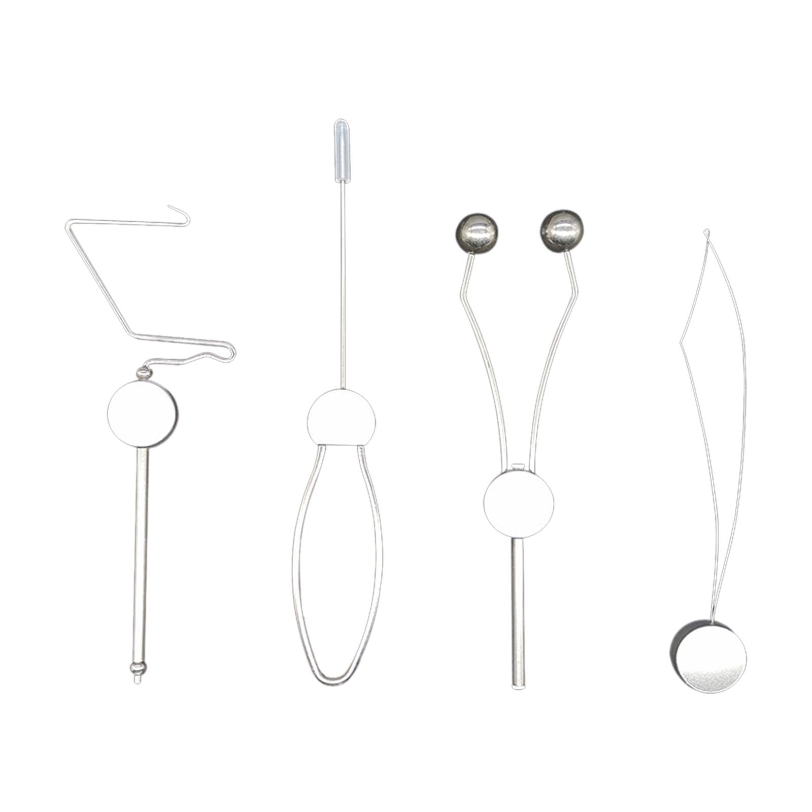 Colaxi 4Pcs Fly Tying Tools Fly Tying Bobbin Replacement Accessory Equipment Fishing Lures Spare Parts Metal Bobbin Holder
