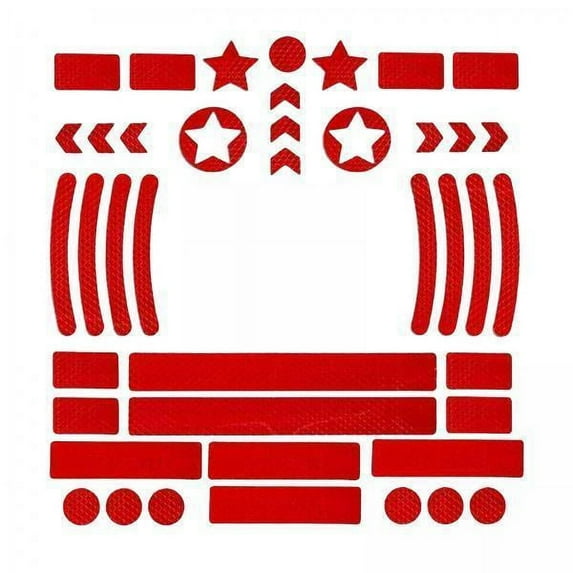 Colaxi 4x Reflective Stickers Decoration High Visibility Accessories DIY Reflector Strip Tapes Decals for Motorbike, Automotive, Bike, Car, Backpack