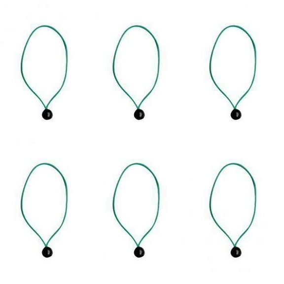 Colaxi 4x6 Pieces 24cm Strong Elastic Bungee Ball Cord Tie Down Loop Tarp Tent Awning Green