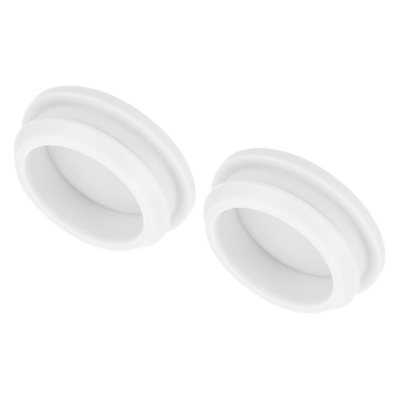 2pcs Silicone Snap in Locking Hole Plugs,34.6mm Narrow Groove 5mm for Kitchen Waterproof Sealing Plugs White