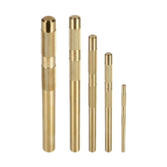 Colaxi 5x Brass Punch Tool Set Accessories 045256670034 Convenient Practical Parts Hand Tool for Steel Professional Car Repair