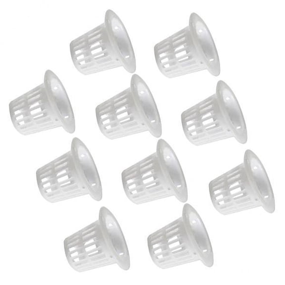 Colaxi 5x10Pcs Net Cup Basket Hydroponic Plant Grow Round 46x27x35mm 5 Pcs