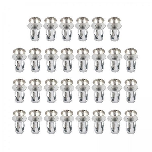 Colaxi 5x30 Pieces Petal Rivets Nut Screw Anchor for Curtain Installation Calligraphy