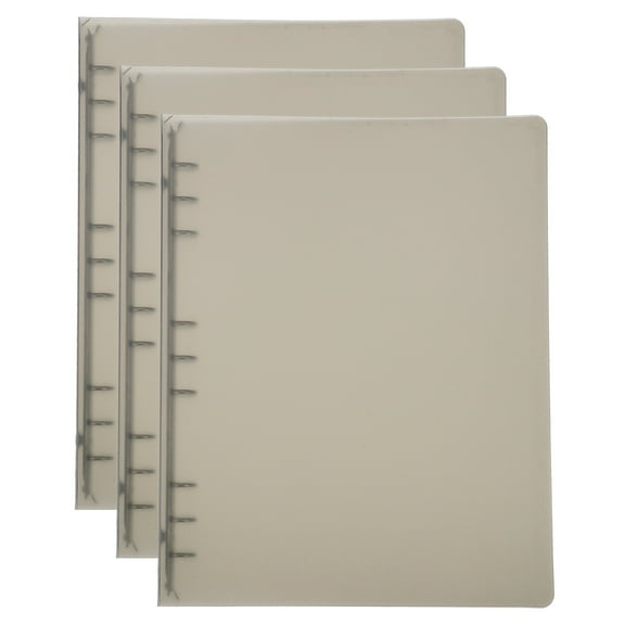 Uxcell B5 Binder Cover, 3 Pcs PP 9 Ring Loose Leaf Binder Protector Round Ring Binder, Brown