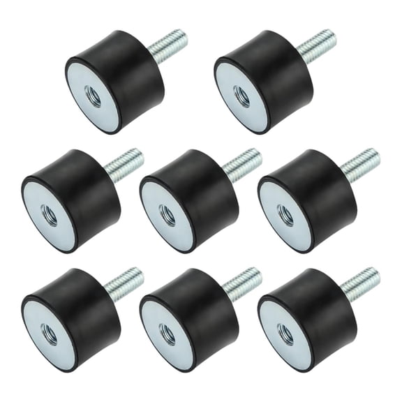 Colaxi 8x Rubber Mount Shock Absorber Studs Vibrations Isolators M8 Anti Vibrations Rubber Mount for Water Pump Engines Garage Motor Single Head